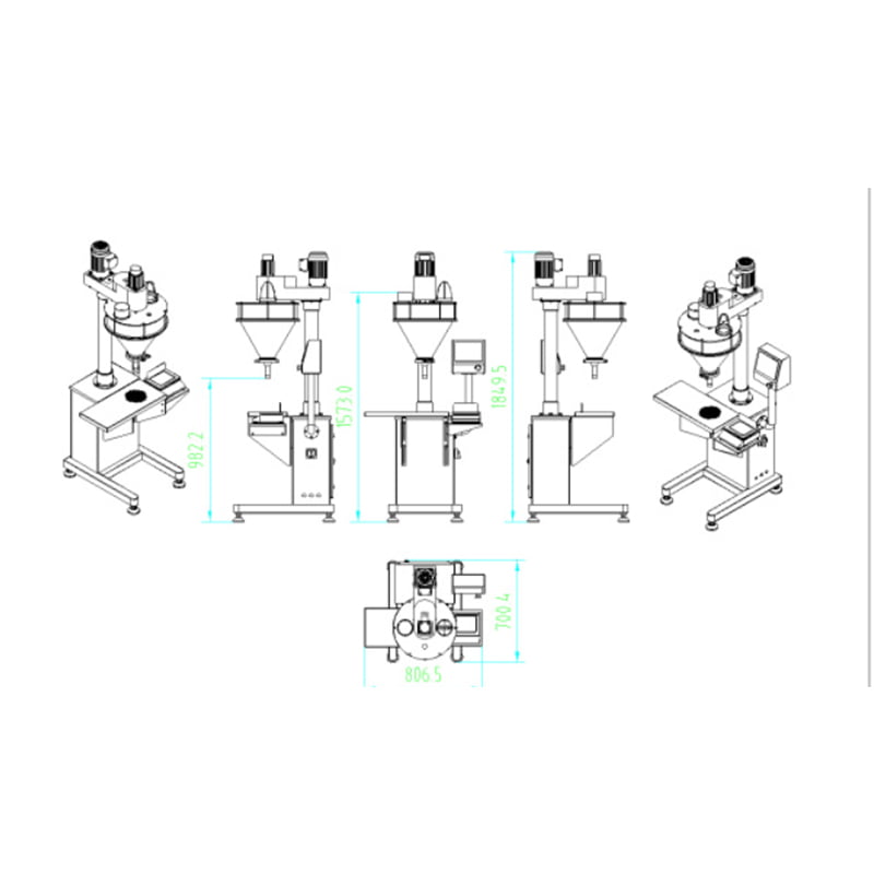 MPB-10 Yarı Otomatik Modüler Paslanmaz Çelik Toz Ambalaj Makinesi